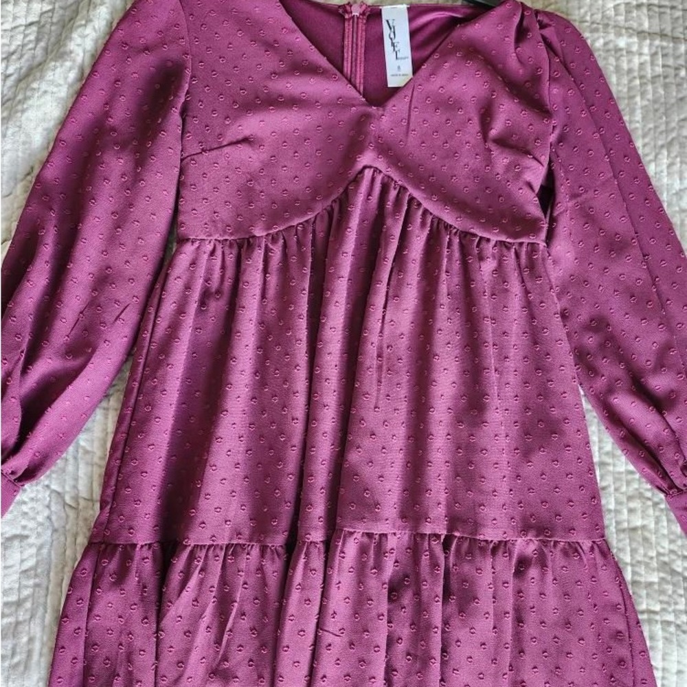 Women's Violet Romance Mini Dress Size 4 Long Sleeve